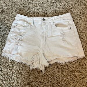 American Eagle Denim Shorts, White, 8